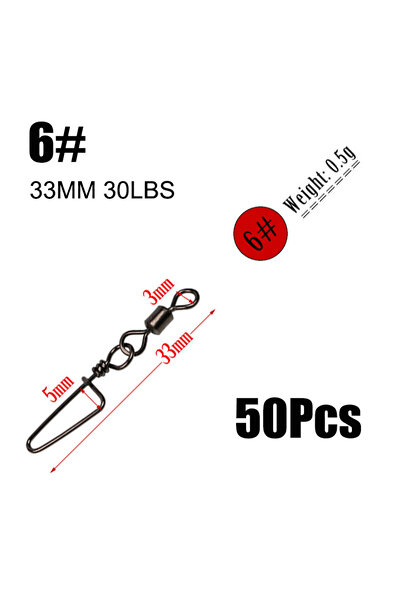 Choice 6 Sougayilang 50 قطعة ملحقات صيد البايك موصل دبوس محمل دوار من الفولاذ...