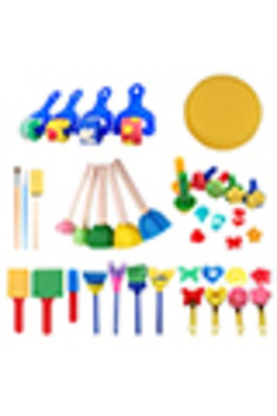 Choice 30pcs 30pcs/set DIY Painting Sponge Children Handmade Painting Kit Brush Roller Graffiti Tools Kinde