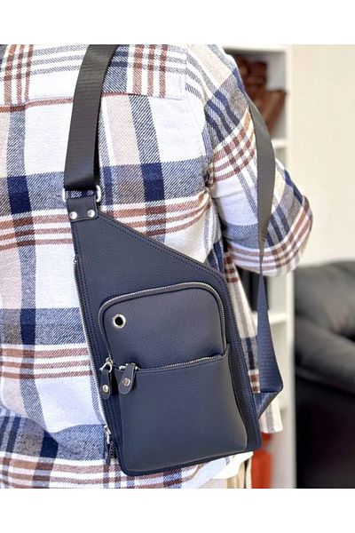 Fil Deri Genuine Leather - Zippered - Hanger - Cable Compartment - Shoulder Bag 2099