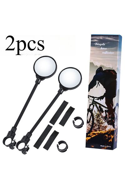 Choice 2pcs 1/2pcs Bicycle Rearview Handlebar Mirrors 360 for Mountain Road Bike Motorcycle Bendable Hose A