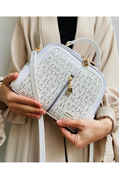 Just Polo Perry 2057 Suni Deri Marka Baskılı Kadın Postacı Ve Omuz Çantası (E...