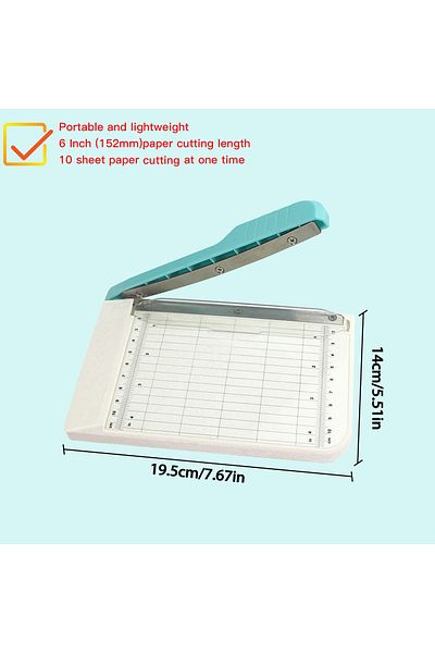 Choice 1pc Paper Cutter, Cutting Desktop Paper Cutter with Safety Cutting Head Side Ruler for Kraft Pape...