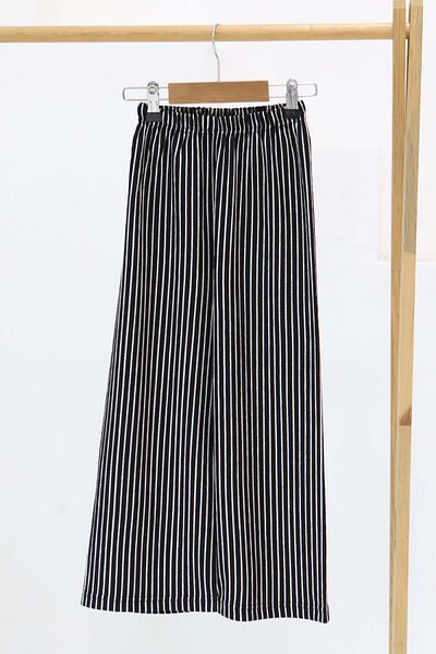 TOFİSA Girl's Black Striped Trousers - 27306