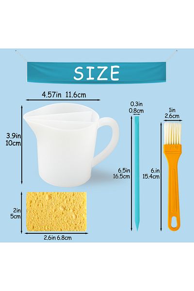 Choice M 3 grids Resin Mixing Cup with Handle 17OZ/500ML Silicone Split Cup Fluid Art Cups DIY Jewelry Maki