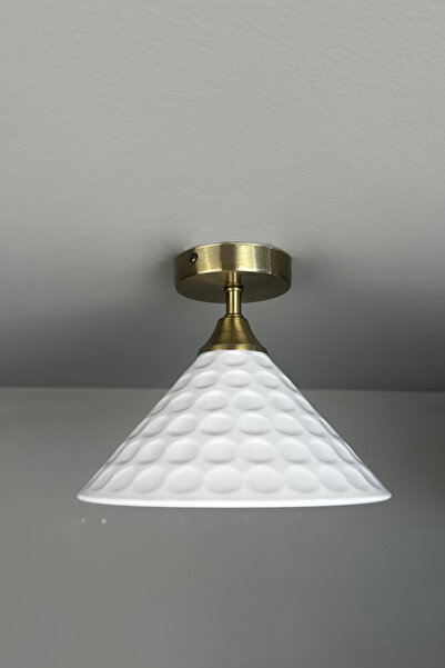 Bamyum Rumy Beyaz Piramit Plafonyer Tekli Ofis Showroom Salon Mutfak Aydınlatma