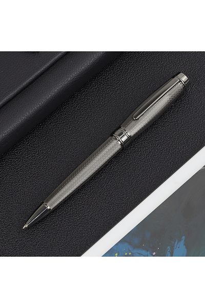 Choice Silver / Gray 1 Of Stylish Luxury Ballpoint Pen Set with Black Ink - Ideal for Fashionable Individua