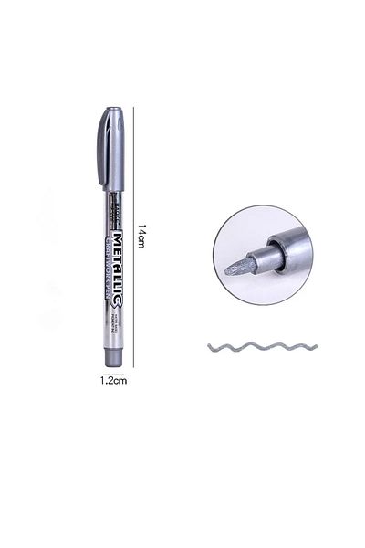 Choice 1pc Silver Color Pen Metallic Marker Pen Waterproof Permanent Acrylic Gold Silver Color Pen Back to