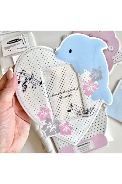 Choice حامل بطاقات صور Kpop لطيف باللون العاجي مع سلسلة مفاتيح، حامل بطاقات ه...