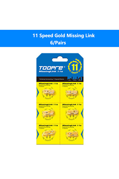 Choice 6 أزواج من سلسلة الدراجات الذهبية 11S، 6 أزواج من حلقات مفقودة لسلسلة ...