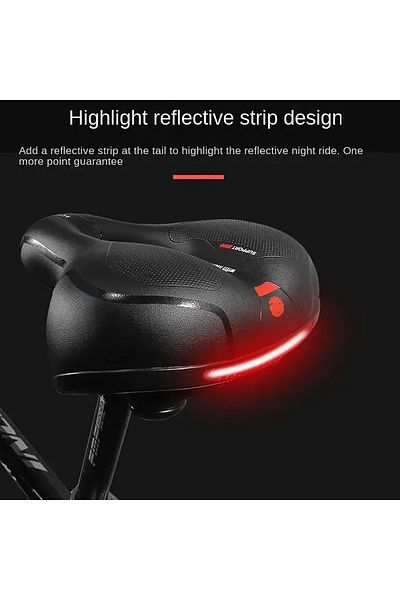 Choice black Bike seat Mountain bike seat Soft ultra-soft cushioned saddle Thickened comfortable butt cushi