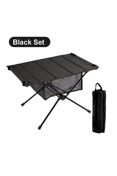 Choice Black Set WESTTUNE Camping Folding Table Lightweight 1680D Oxford Roll-Up Table Portable Aluminum Al