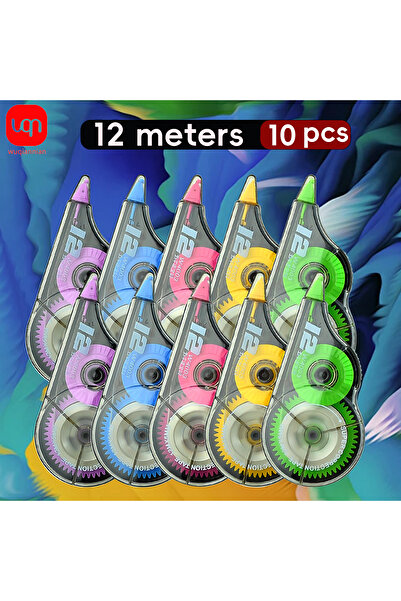 Choice 10PCS WQN-5pcs Color Large Capacity Correction Tape Corrector 5 Color Options Stationery Correction