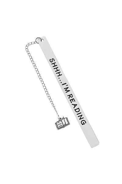 Miniso SQ1903 Stainless steel text bookmark with pendant, exquisite and simple student birthday gift, teach