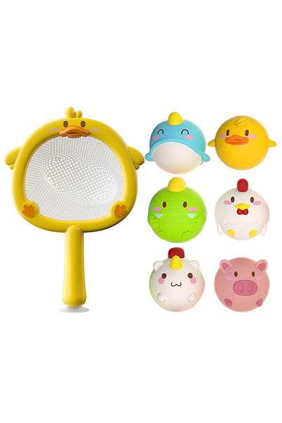Choice set AB Duck Baby Cute Animals Bath Toy LED Light Up Toys Swimming Water Soft Rubber Float Induction
