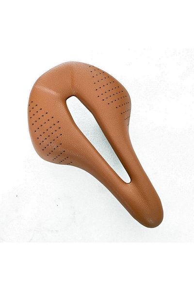 Choice Light Brown 2024 Bicycle Saddle Thickening Ultralight Carbon EVA saddle 245x155mm Bike Seating for M
