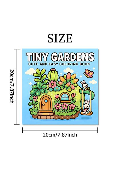 Choice MULTI TINY GARDENS Bold-easy Patterns Coloring Book for Adults Cute Drawing Book Perfect Gift for Pa