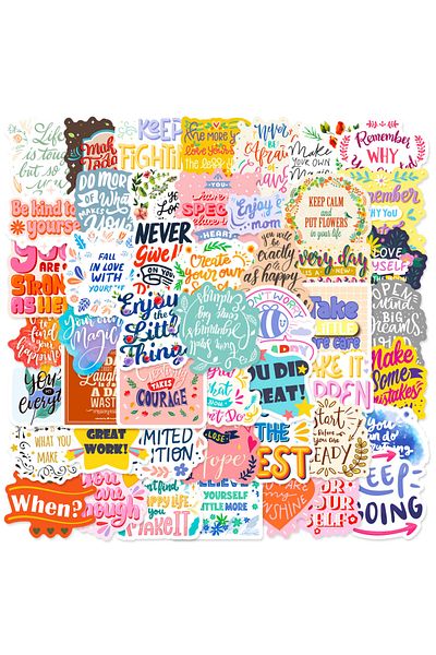 Choice 50 pcs 50 Pcs Inspirational Sticker Pack, Inspirational Stickers, Affirmation Positive Stickers for