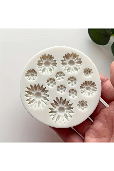 Choice قالب سيليكون على شكل زهرة رمادية قطعة واحدة، قالب صب باقة زهور، ديكور منزلي، شمعة راتنجية سكر شوكولاتة ثلاثية الأبعاد