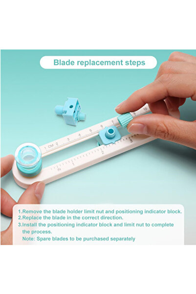 Choice قاطعة ورق دائرية من كالوفان، قابلة للتعديل لأي حجم 2-20 سم، قاطعة دائرية DIY للحرف اليدوية، مع قاعدة