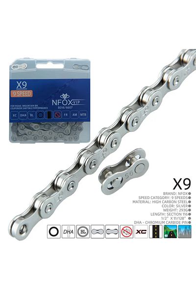 Choice X9 Nfox Mountain Road Bicycle Chain x 8 9 10 11 12 24 30 33 Speed el half hollow sl ultralight links