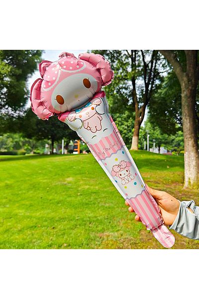 Miniso Other Style4-10pcs 10pcs/set Sanrio Hello Kitty Kuromi Melody Balloon Stick Foil Balloons Set Girl H