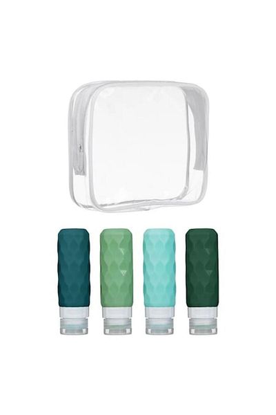 OEM Set 4 Travel Bottles Multicolored 100ml, Reusable, Silicone Travel Containers for Liquids, Hand Lugg