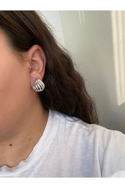 stainless steell Balloon Form Steel Earrings