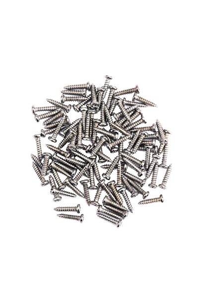 choice2 Nickel 100 Pieces Iron Tuning Peg Tuner Mounting Heads Screws for Gui...