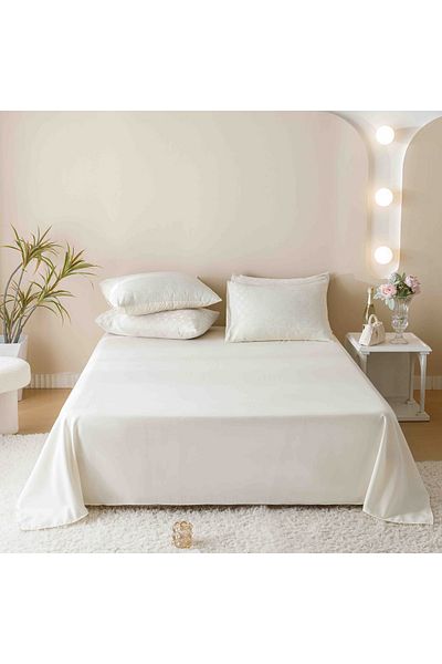 CHIRASO CHIRASO Jacquard & Finet Linen, Sheet 230x250cm, Duvet Cover, 4 Pillowcases