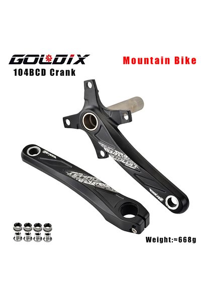 Choice 175mm Only Crank GOLDIX Bicycle Crank Chainring 104BCD MTB Bike Crank Aluminum Alloy with Bottom 170