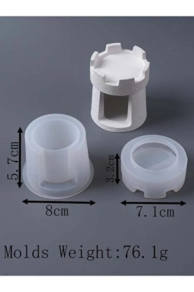 choice2 قالب سيليكون لفرن صهر الشمع في القلعة، مصنوع يدويًا من الجبس، مقبض مق...
