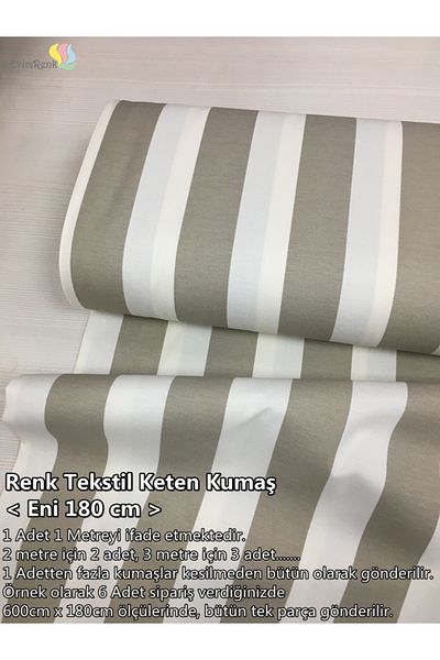 Renk Tekstil Ριγέ Ταπετσαρία Λινό Ύφασμα - Μαξιλάρι - Κουρτίνα - Κάλυμμα - Τραπεζομάντιλο - Τσάντα