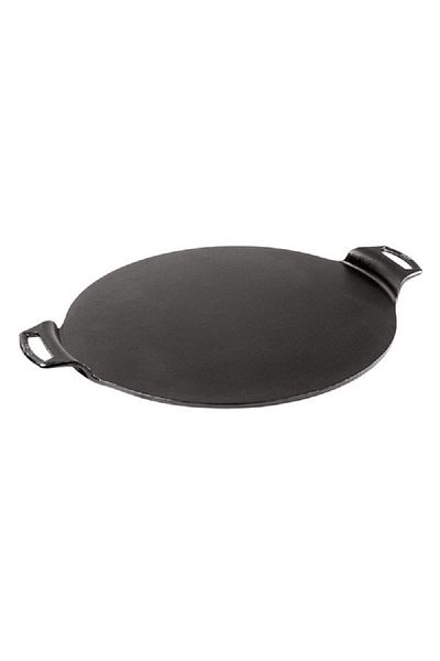 Lodge Dual Handle Rimless Design Cast Iron Pizza Pan Black 15inch
