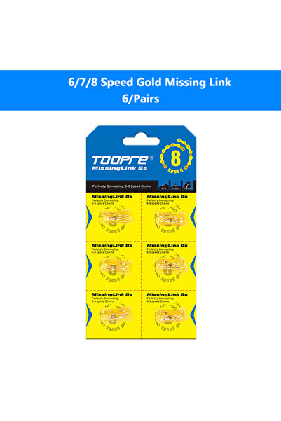 Choice 6 أزواج من سلسلة الدراجات الذهبية 6 7 8S، 6 أزواج من حلقات مفقودة لسلس...