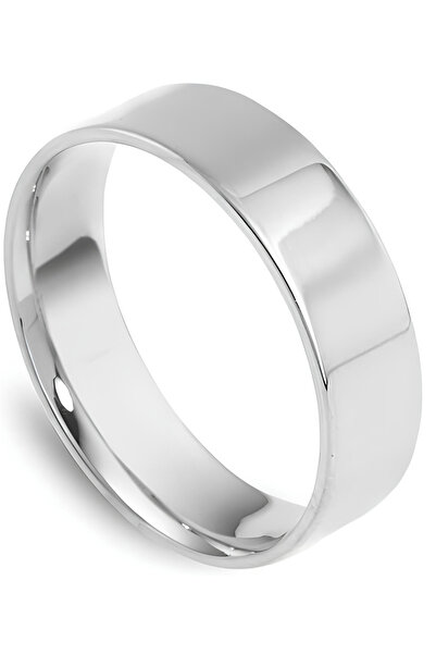 Takı Dükkanı Sade Parlak Düz Gümüş Alyans Söz Nişan Yüzüğü al38-3