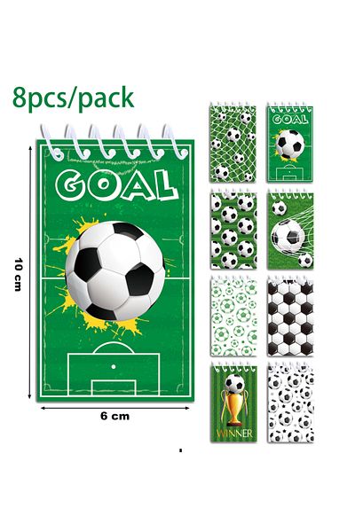 Choice 8pcs-XQ016 8pcs Soccer Football Theme Mini Spiral Pocket Notebooks Memo Pad Coil Booklet Notepads Fo