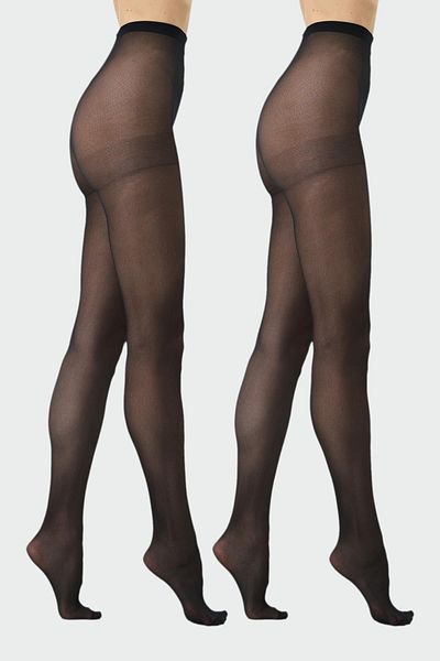 C&City Thin Plus Size 40 Opaque 2 Pachet Chiloți Negru/Negru