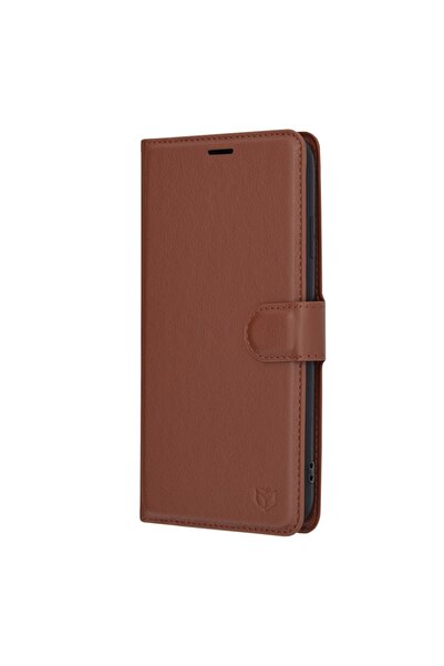 SKYDDAR INNOVATION Θήκη για iPhone XS Max, Δερμάτινη θήκη τύπου βιβλίου, Εσωτερικό πορτοφόλι, Premium φινιρίσματα, σετ αυτοκόλλητων, καφέ