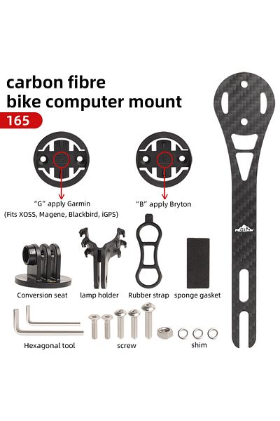 Choice 165mm MOTSUV carbon fiber Speedometer Holder Integrated Handlebar Mount For Wahoo/Bryton/Garmin Spee