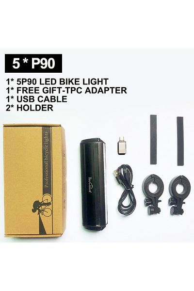 Choice 5P90 Headlight Only TouCloud Bicycle Lights 3/5 LEDS Front Bike Light 8000mAh Flashlight Headlight U