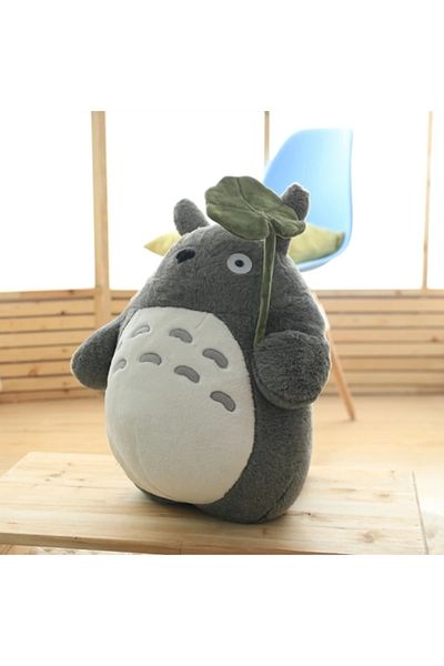 BANDAI HY 30cm 70cm Big Size Lotus Leaf Totoro Plush Toy Totoro Stuffed Animal Doll Totoro Plushies Sofa Be