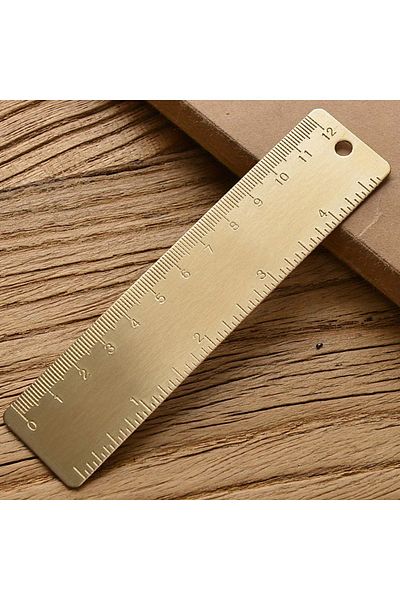Choice 1pc 1pc Vintage Brass Straight Ruler for Students Creative Metal Ruler School Supplies