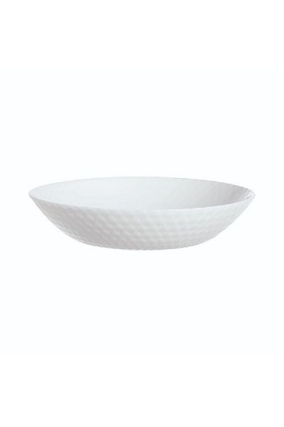 Luminarc Pampille Dishwasher and Microwave Safe Tempered Glass Soup Plate White 20cm