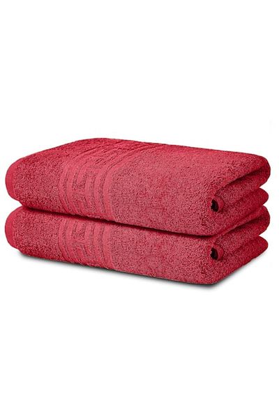 Modis Set 2 Bath Towels, Cotton, Modis, 50x90 cm, Red
