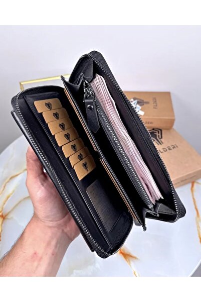 Fil Deri Genuine Leather - with Magnet and Hand Grip Tape - Zippered - Handcuff - Handbag 2100