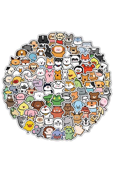 Choice 100PCS Cute Cartoon Mixed Animal Graffiti Stickers for Bicycle Hand Account Pencil Case Decals