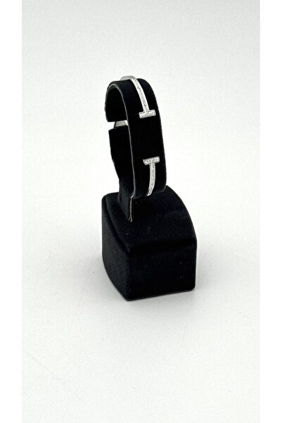 ELİOSA سوار من الفضة اللون بتفاصيل حجرية غير قابلة للتشويه