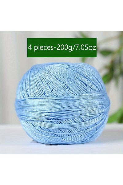 Choice 07 1PC Premium Mercerized Silk Lace Yarn Bundle-Soft, Durable, Vibrant Colors for DIY Knit & Crochet
