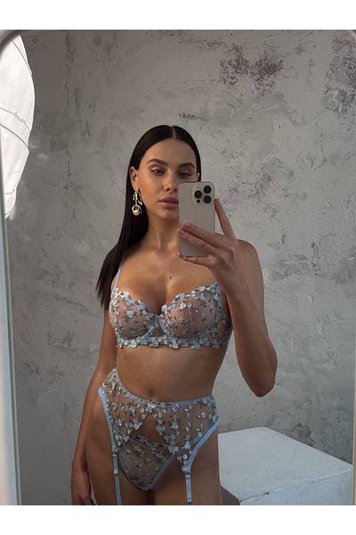 EDLİNGERİE Set de jartiere Amelie Blue