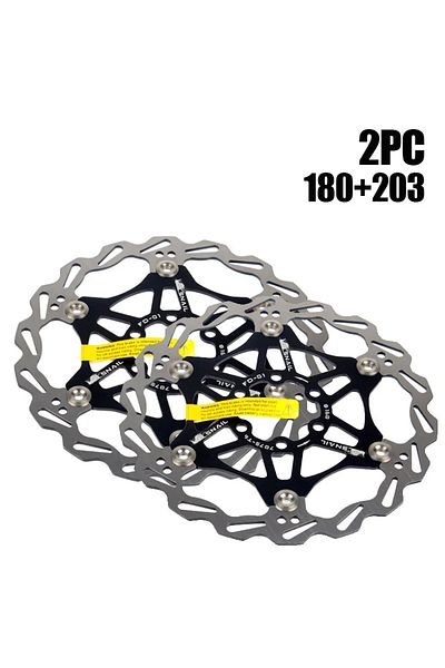 Choice 2PC 180-203mm Black SNAIL Disc Brake Rotor MTB Bicycle Floating Rotor Heat Dissipation 140/160mm Sta